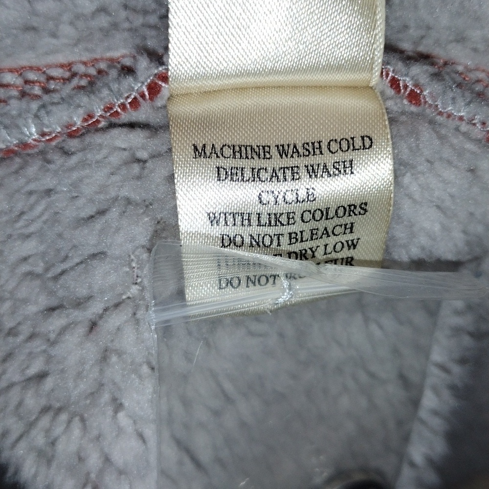 NWOT Fleece Sherpa Lined Burnt Orange Wrap Dylan Vest M - Picture 6 of 7
